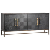 Strauss Antique Black and Antique Brass Copper Finish Sideboard